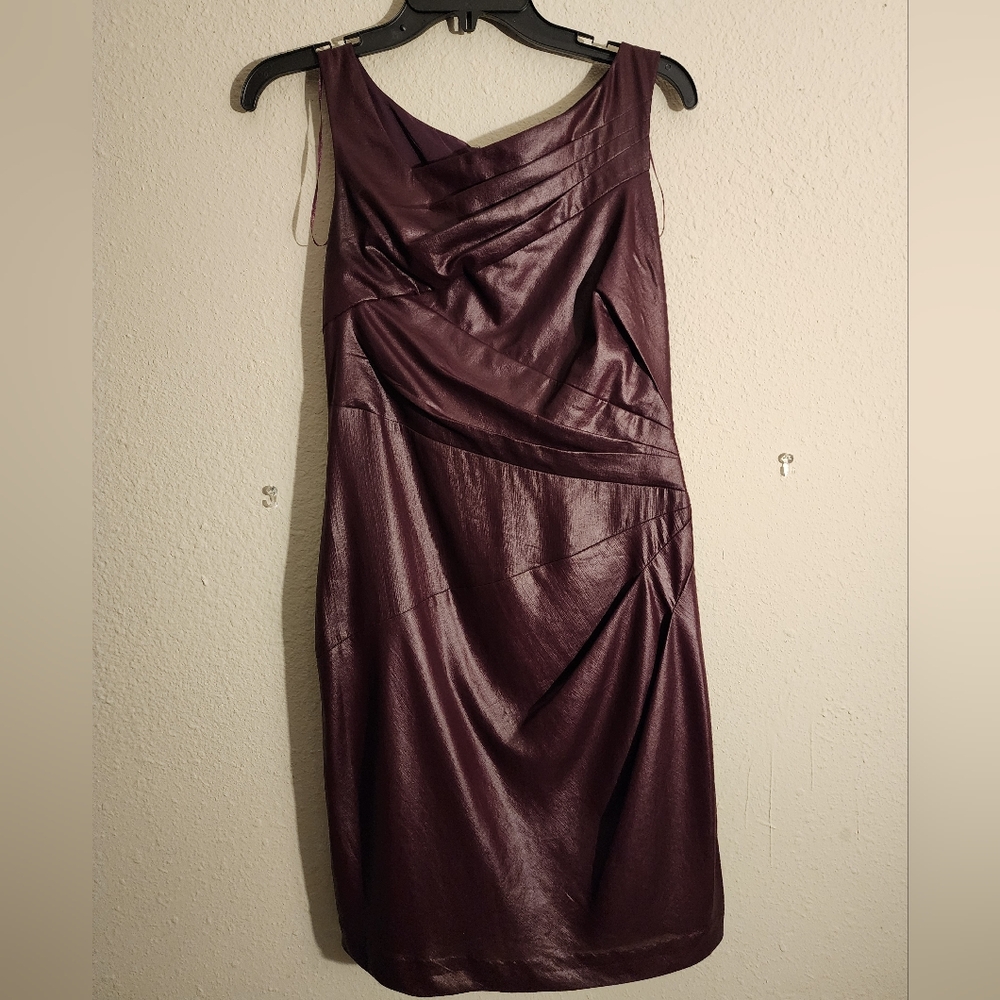 Vince Camuto pleated asymmetrical dress